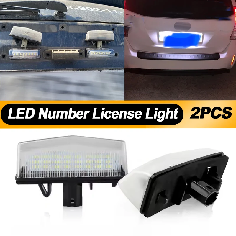 2 uds. de luces LED blancas SMD para matrícula, compatibles con Toyota Prius XW20 XW30 Prius Plus/V Venza Matrix RAV4, Lexus CT200h, Scion TC