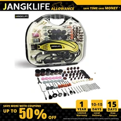 JANGKLIFE 110V 220V Power Tools Electric Mini Drill Die Grinder Engraver Polisher with Rotary Tools Set Kit
