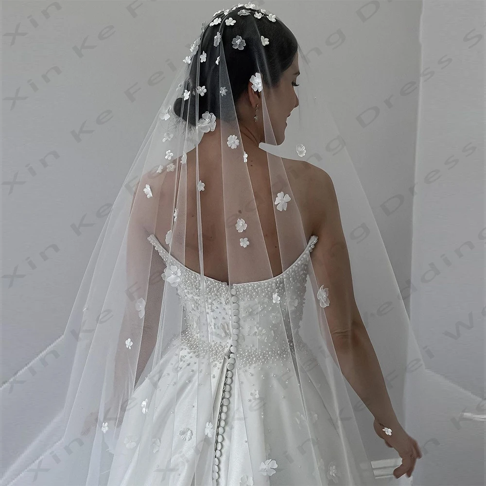 Robes de mariée princesse A-Line avec appliques en dentelle pour femmes, Sexy Off initié, Vêtements de soirée de plage, Vêtements éducatifs, Magnifiques patients, Quelle que soit la ligne A, 2024