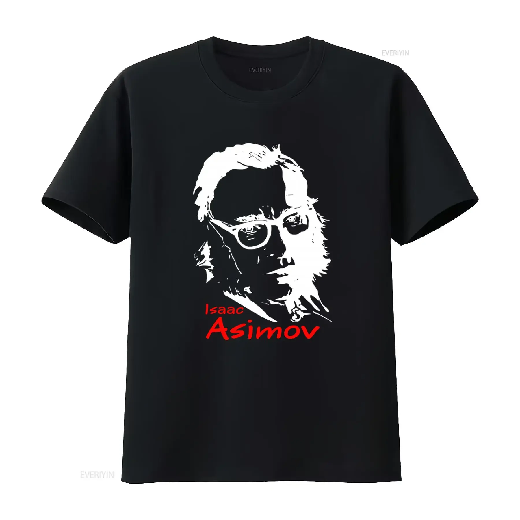 Camiseta de homenaje a Isaac Asimov, diseño maestro de ciencia ficción para fanáticos, estilo vintage, unisex, transpirable, cómoda, ropa de calle ligeramente desgastada