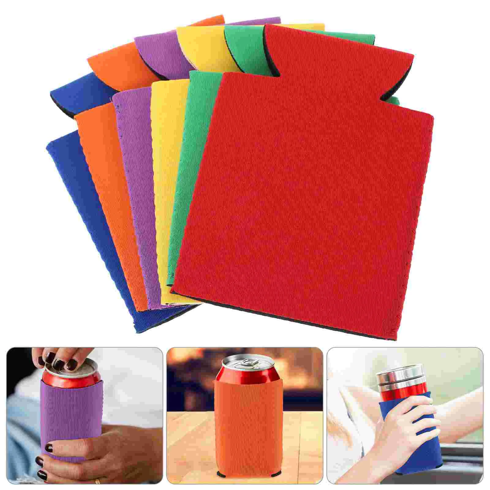 6 Pcs Seltzer Water Can Cup Sleeve Drink Bottle Cover Bracket Cans Beverages Beer Keep Cool