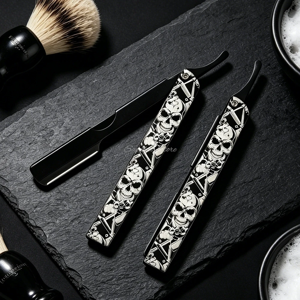 2026 バーバー折りたたみ式ストレートレザーロー シェービ - Men'S Grooming Razor Kit のレビューと価格