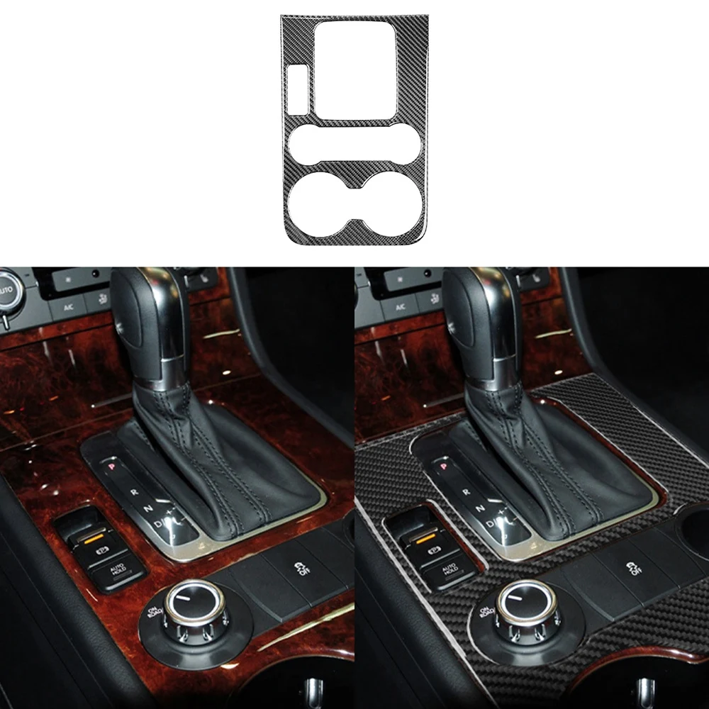 

Car Carbon Fiber Central Gear Panel Control Panel Decal Interior Modification for Touareg 2011-2019
