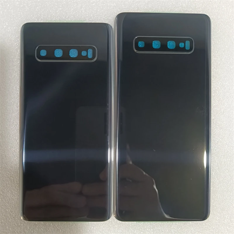 For Samsung Galaxy S10 / S10 Plus Battery Back Cover 3D Glass Panel Rear Door Housing Case With Camera Lens +Adhesive Replace