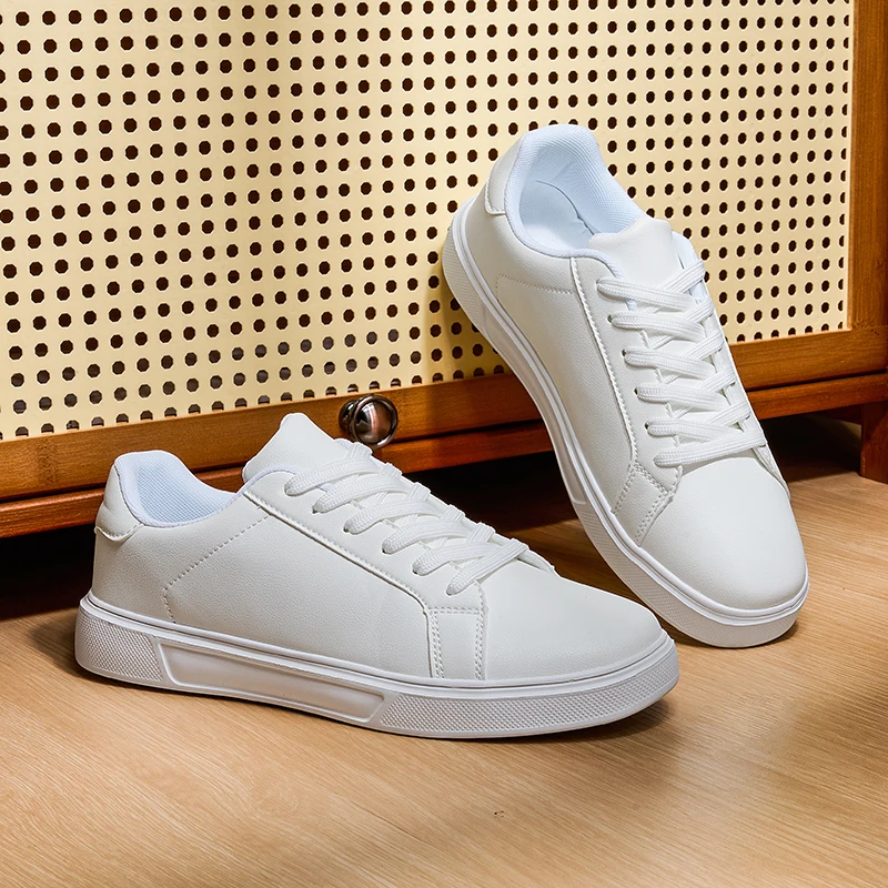 

YRZL Skateboard Sneakers Men's Shoes Breathable Non Slip Walking Shoes Classic Casual Men's White Sneakers Footwear