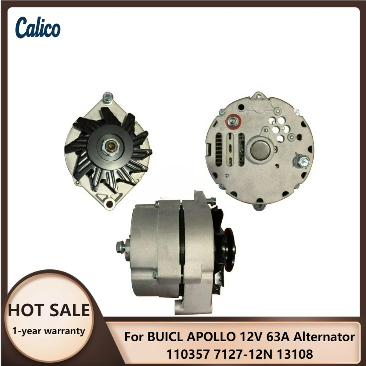 

High Quality Material Selection for BUICL APOLLO 12V 63A Alternator 110357 7127-12N 13108