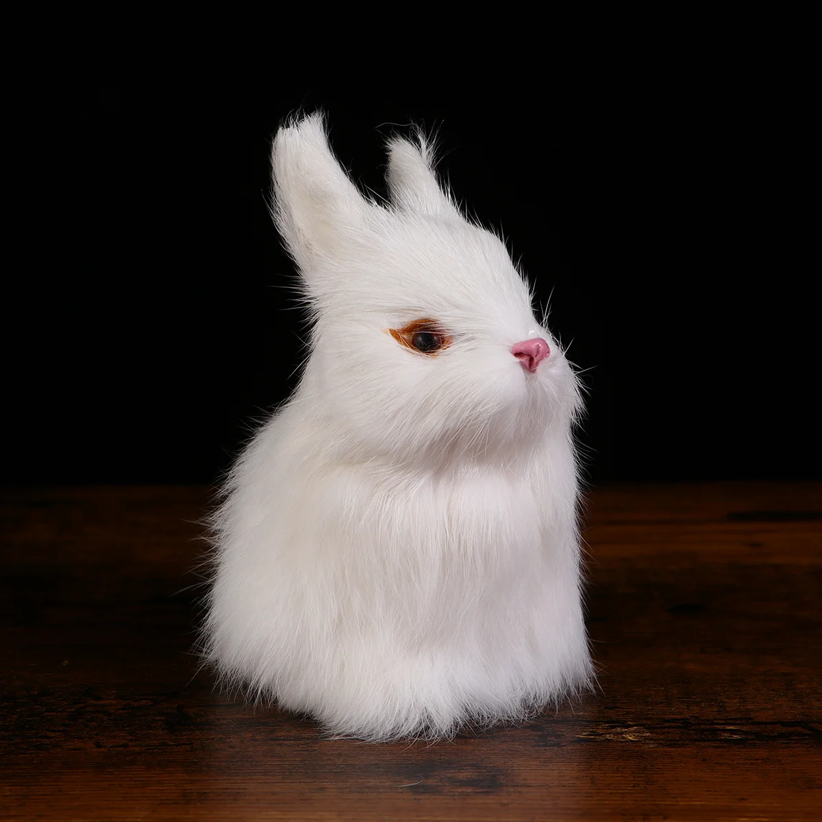 

Bunny Model Simulation Cute Rabbit Hairy Decor for Easter Party Stuffed Figurine Toy