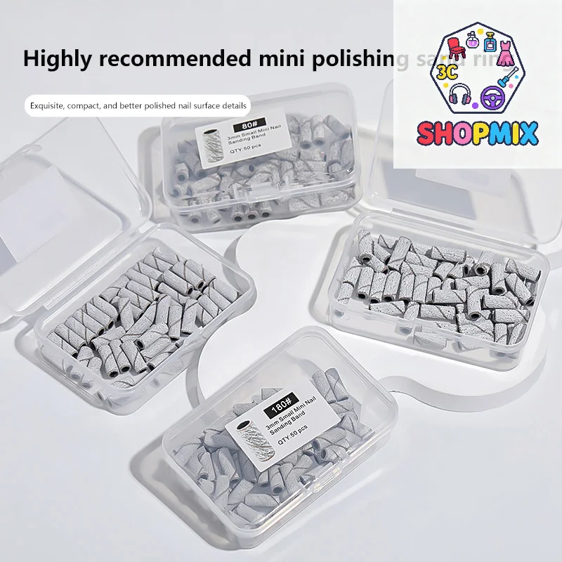 Mini Nail Sanding Bands Mandrel For Manicure Sandpaper Ring Holder Stainless Steel Nail Art Tools Nail Drill Accessories