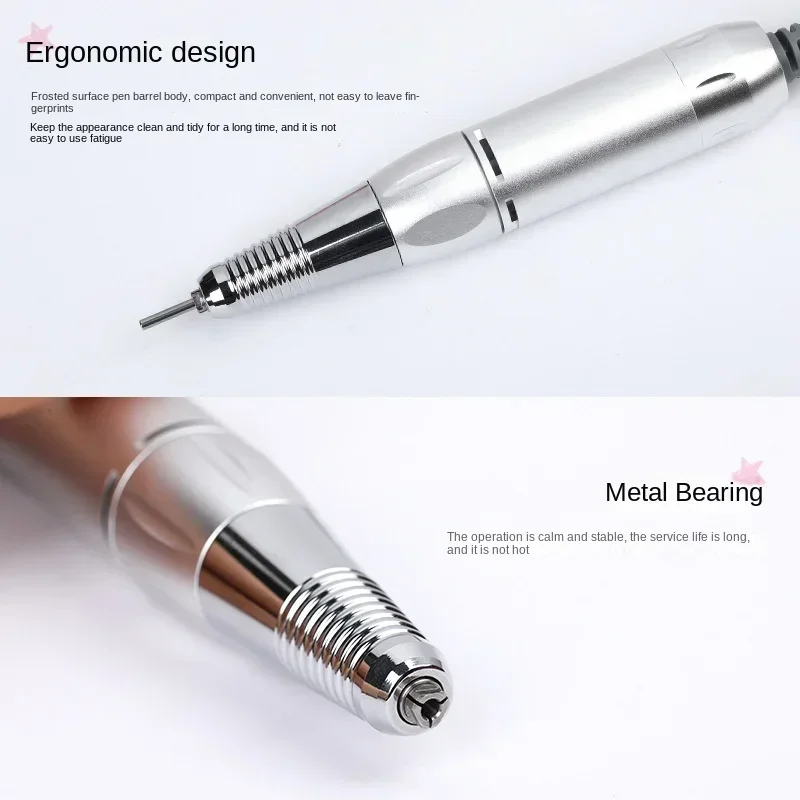 Electric Nail Drill Pen Handle File Polish Grind Machine Handpiece Manicure Pedicure Tool DC & 3 PIN Nail Drill Accessories