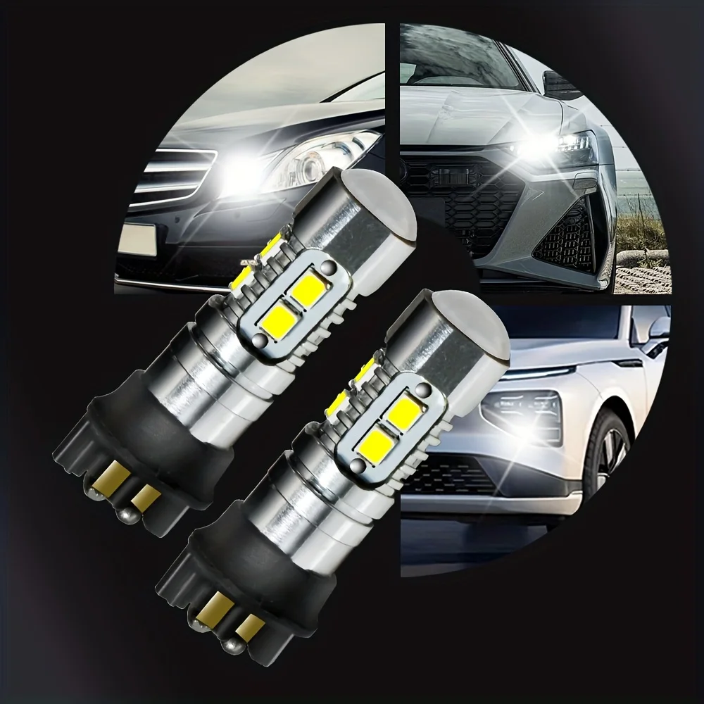 2pcs PW24W with 10 Super Bright 3030 LED Chips, Backup Lights, High Brightness LED Car Turn Signal Lights, view 3