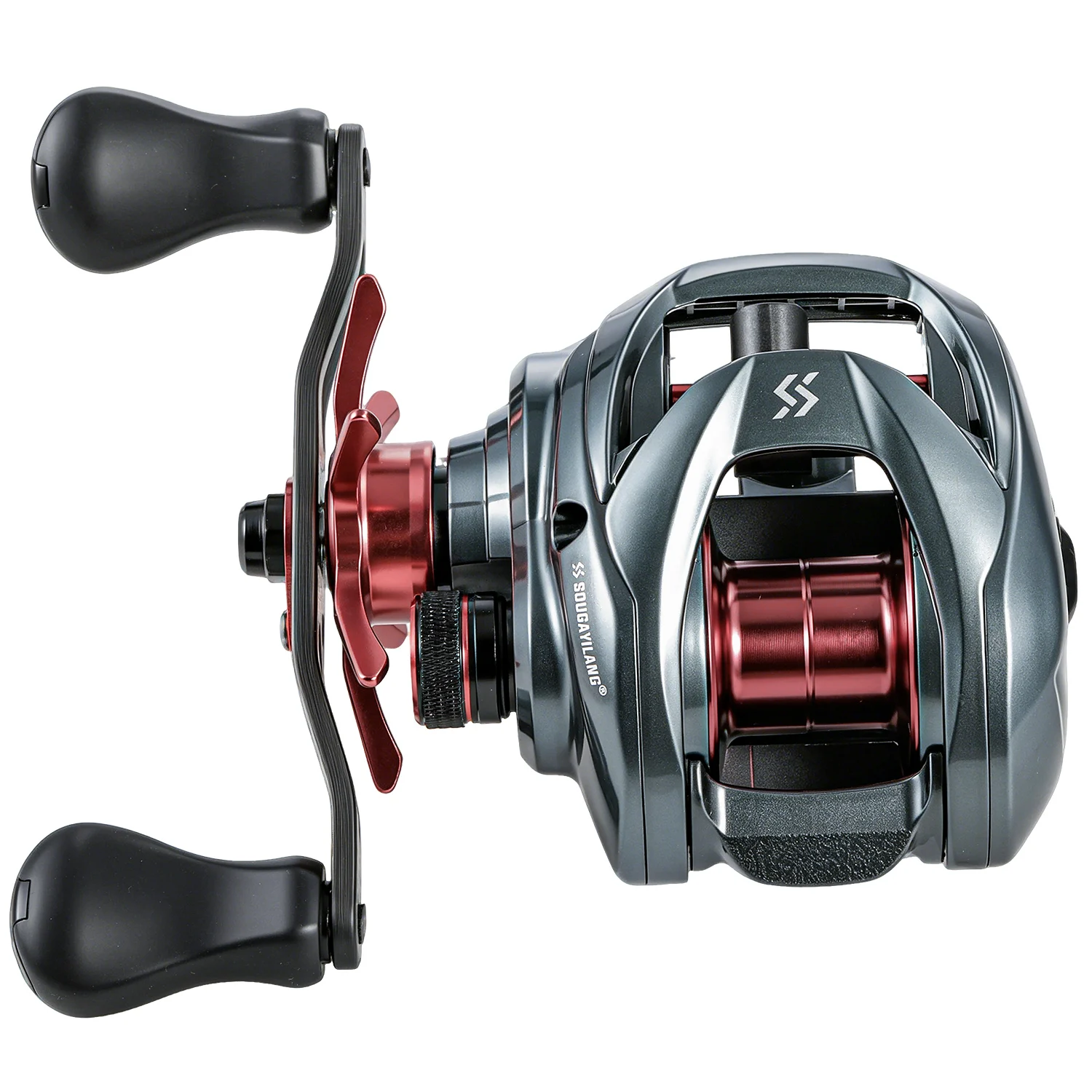 Sougayilang PRO DC Elektronische Baitcasting-Rolle Anti-Backlash 7.2:1 Übersetzungsverhältnis 7+1BB Carbon-Griff Salzwasser-Angelrolle – Detail 2
