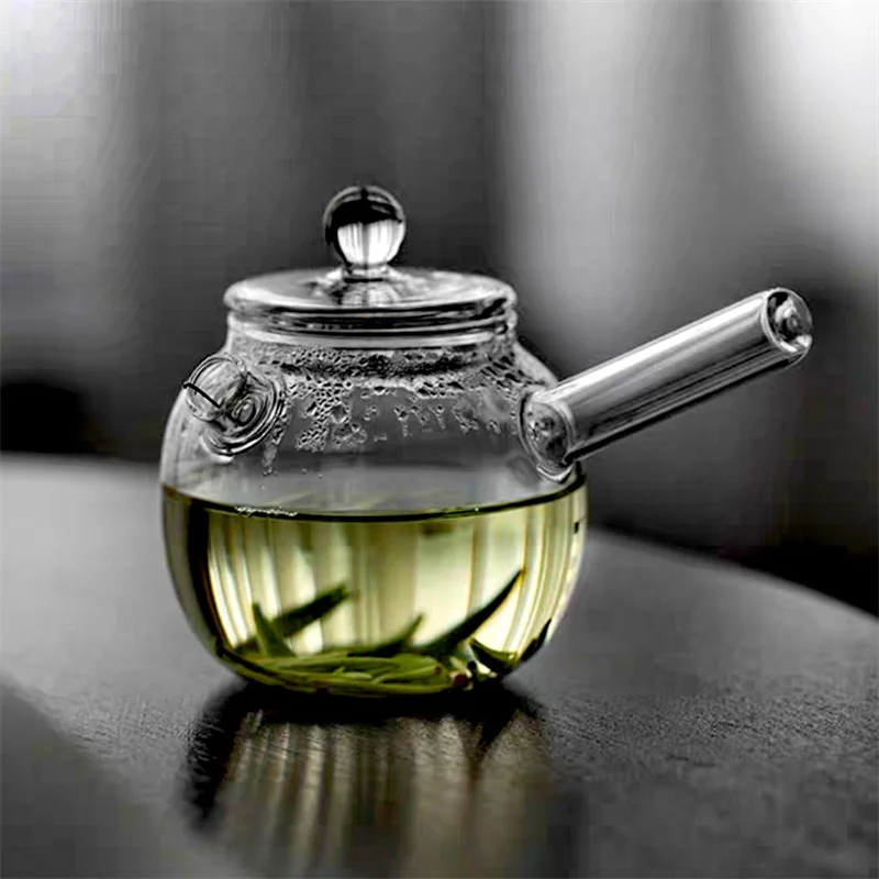 Japanese Style 120ml Side Handle Small Glass Teapot With Filter One Person Drinking Tea Pot Household Kung Fu Tea Set Teaware view 6
