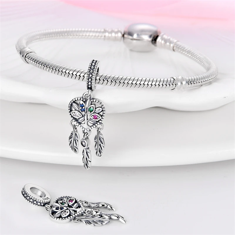 Fit Original Pandora Bracelet 100% 925 Sterling Silver Dream catcher Life Tree Beads For Women Birthday Fashion Jewelry Gift