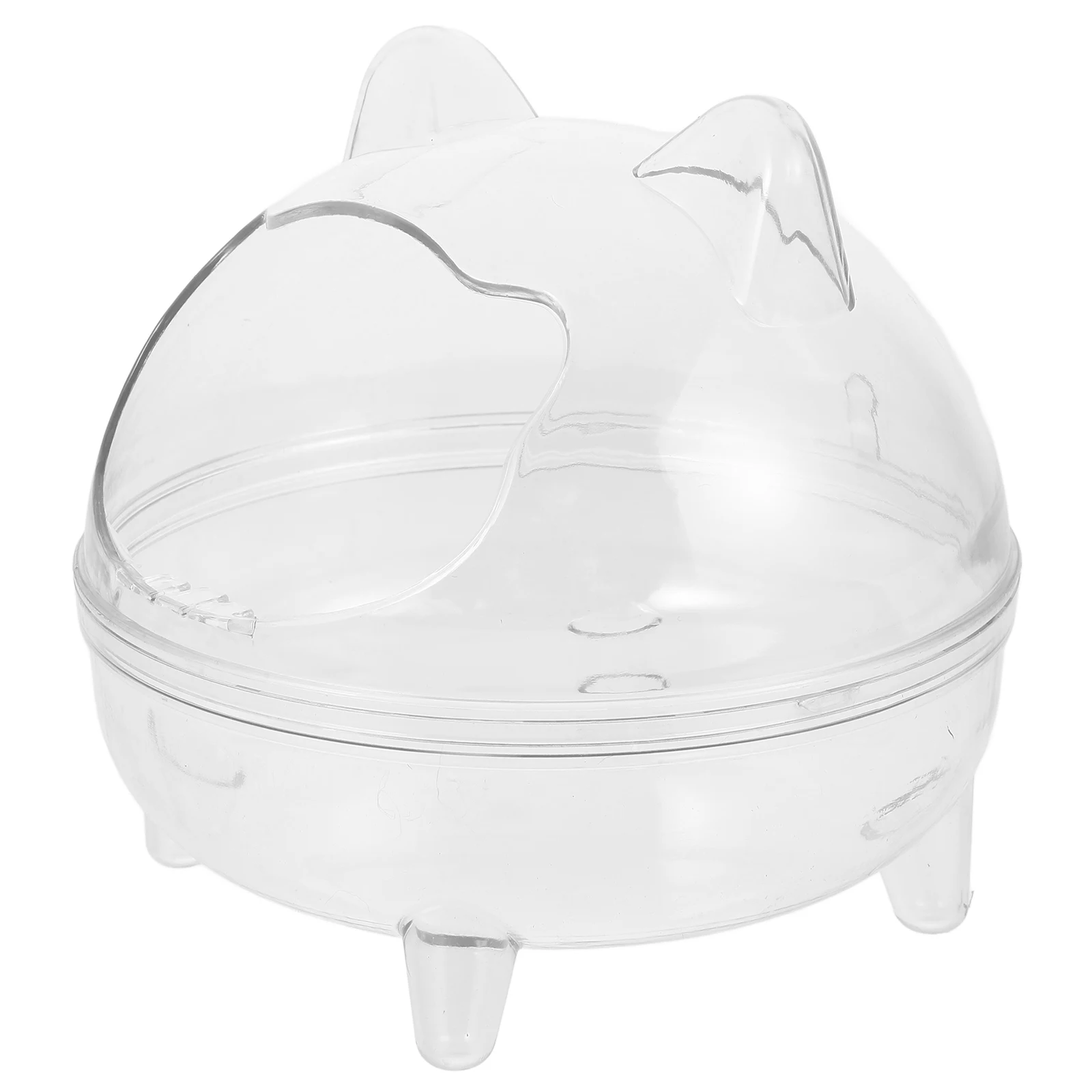 

Cartoon Bear Trash Can Transparent Desktop Mini Garbage Case Stylish Lid Small Waste Bin Office Home PP Material Practical