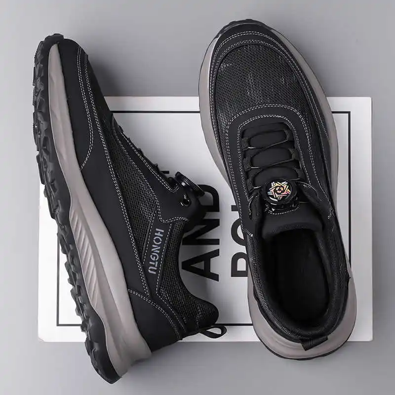 

High Sole Tied High White Boots Vulcanize Men's Sports Shoes 44 Men Sneakers Luxury Universal Brand Hand Made Stylish