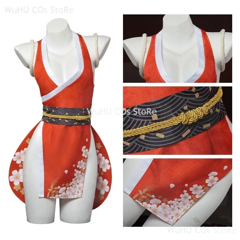 Mai Shiranui juego de fantasía fantasía Mortal Kombat Cosplay mujeres adultas disfraz de juego de rol de Halloween ropa; 3, k8't,