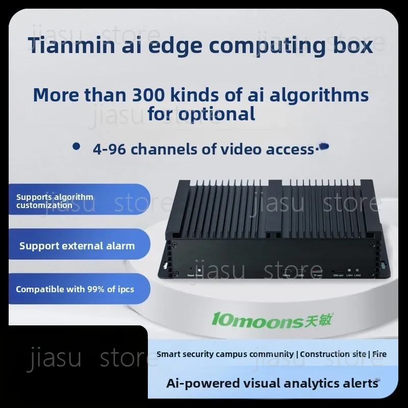 Caja de Computación de Borde con IA para Análisis de Video Multicanal, Vigilancia de Seguridad Inteligente para Campus, Gasolineras y Comunidades