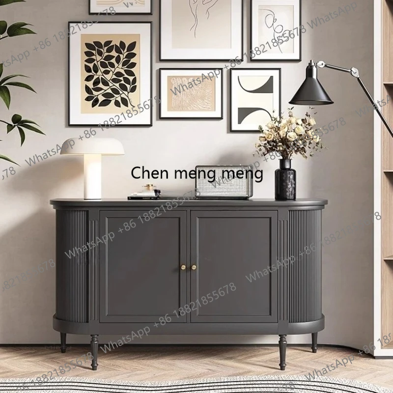 

Входной шкаф в европейском стиле, входная дверь в гостиную, украшение из массива дерева, французский полукруглый шкафчик для спальни.