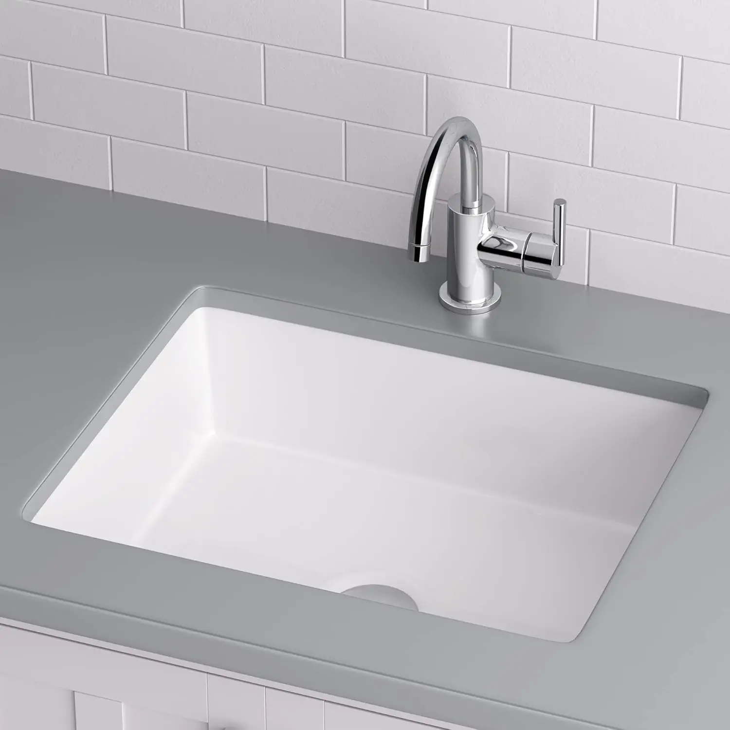 

MNO1713BWH Miseno MNO1713RU 19-7/8" Rectangular Undermount Bathroom Sink with Rear Overflow Elegant sink