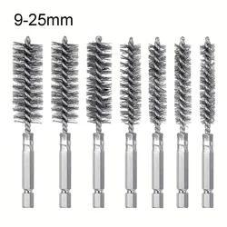 1pc Wire Tube Cleaning Brush Machinery Paint Remover Rust Cleaner Metal Handle Chimney Washing Polishing Tools 9/11/13/14/20mm