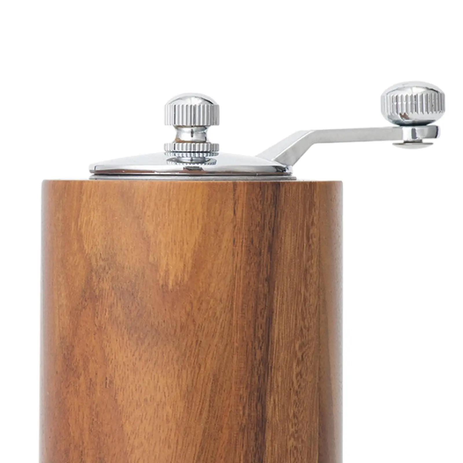 เครื่องบดกาแฟแบบแมนนวลปรับโรงสีไม้ทนทานสําหรับบาร์บ้านปิกนิก