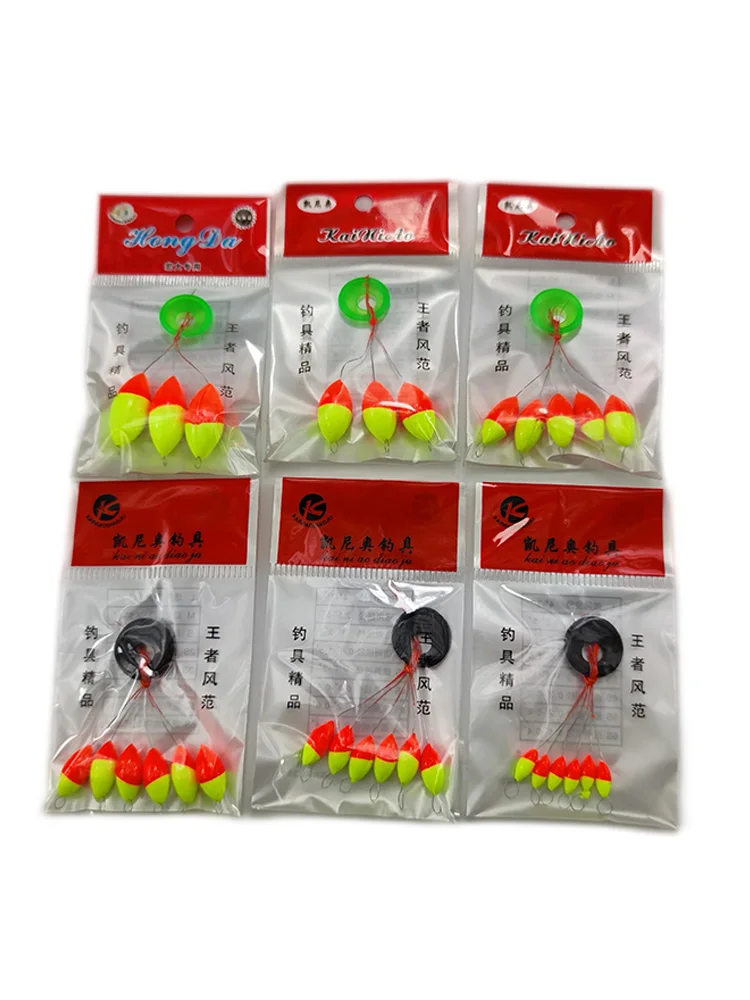 5 sacs/lot flotteur de pêche sept étoiles 8mm-22mm 6 tailles flotteur de pêche en mousse accessoires de matériel de pêche bouées Pesca A445