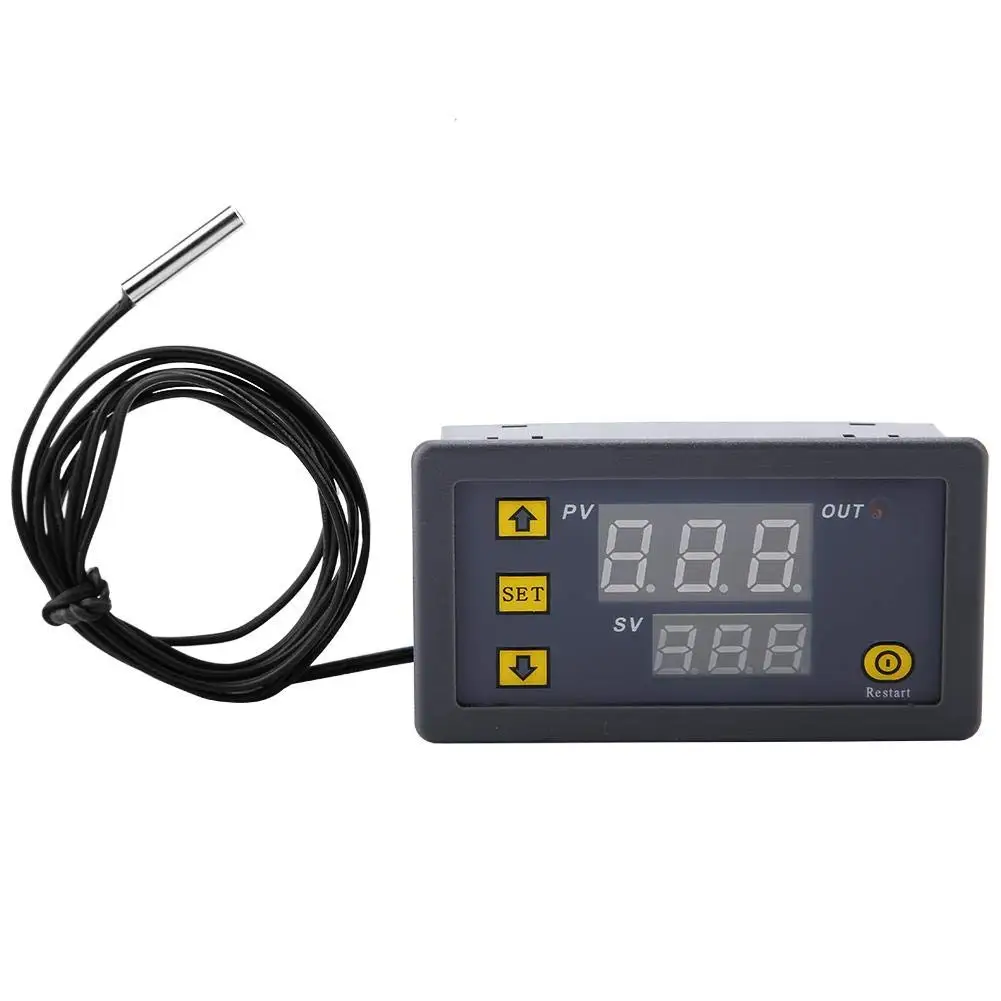 Imagem -02 - Controlador de Temperatura Digital Termostato Regulador Aquecimento Arrefecimento Sensor W3230 12v 24v 220v