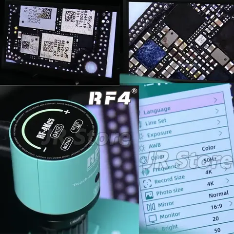 Nyligen RF4 RF-4KC5 Trinokulärt Mikroskop Industriell Digital HDMI-kamera, Ultrahög Upplösning 4K, Lödning av Telefon-PCB 8 best sales mikroskopkamera trinokulär - №6