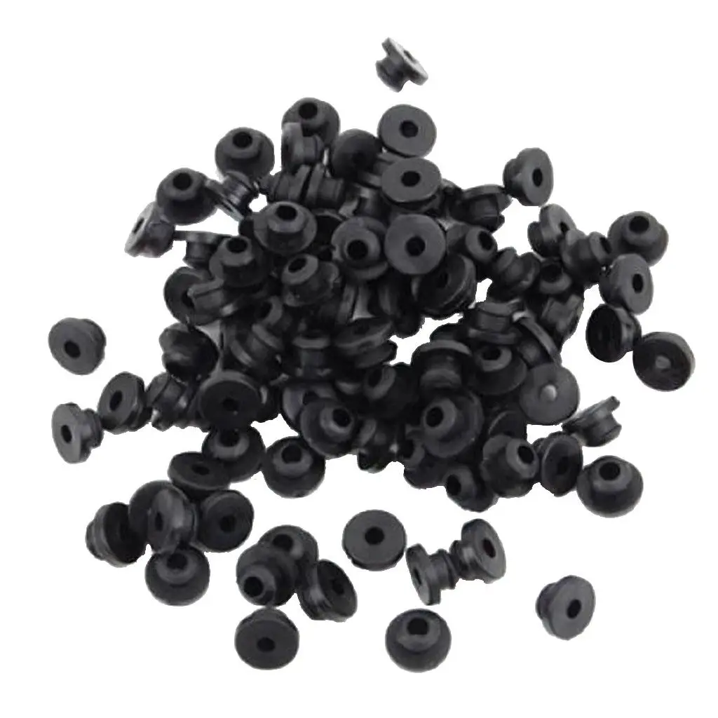 Pack of 100 Rubber Needles Grommets Armature Nipples Parts Set