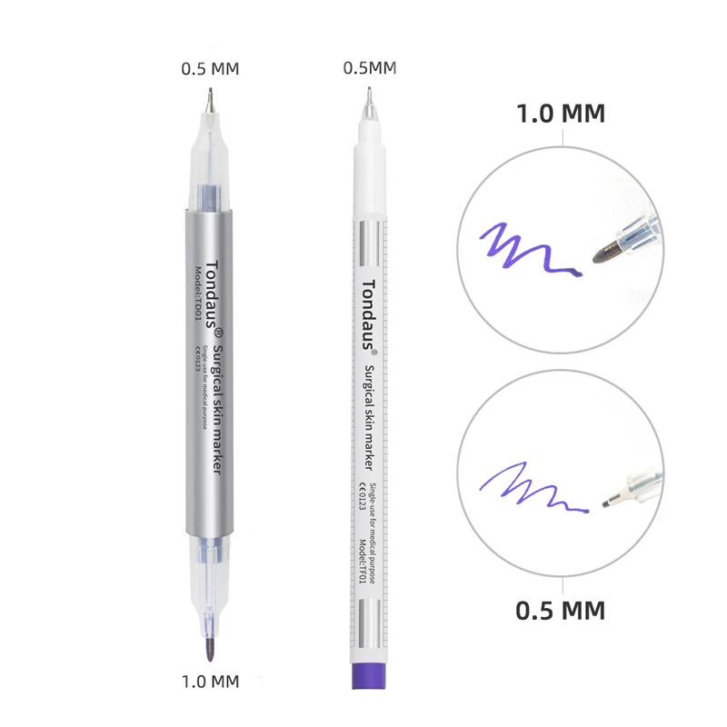 Mark Pen Sterilized Package With Ruler Medical Surgery Permanent Makeup Body Tattoo Piercing Scribe Skin Marker Pen