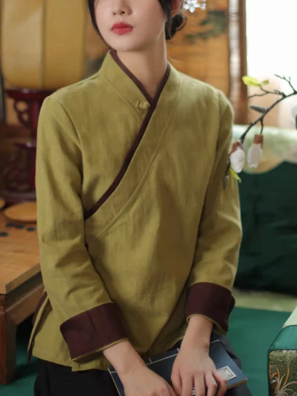 

Высококачественная спецодежда для чайной церемонии, женская хлопково-льняная одежда Long Sve с поясом, традиционная китайская медицина, массаж, оздоровительный клуб