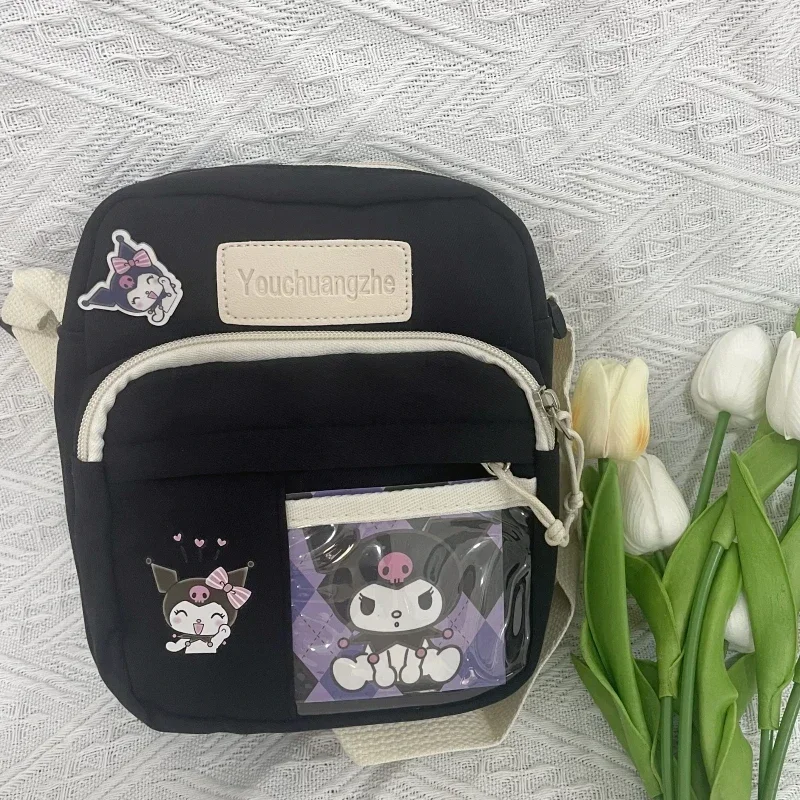 New Sanrio Original Kawaii My Melody Cinnamoroll Postman Canvas Bag Cartoon Pochacco Casual Fashion Shoulder Bag Holiday Gift