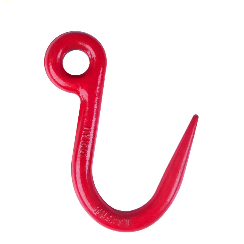 Lifting Hook Rigging American Cargo Hook Large Open Hook Safety Self-locking Hook Steel Pipe Hook Chain Grab Hook