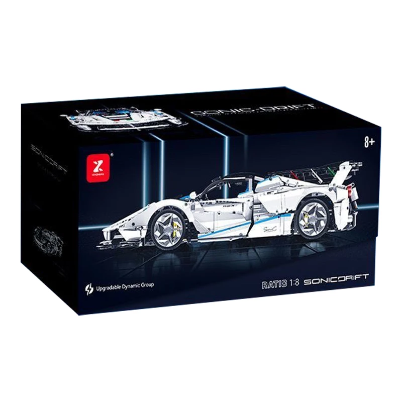 IN STOCK XZ0016 1：8 MOC Technical RC Sports Car FXXK EVO Building Blocks Bricks Model Toys for Children Christmas Gift Set