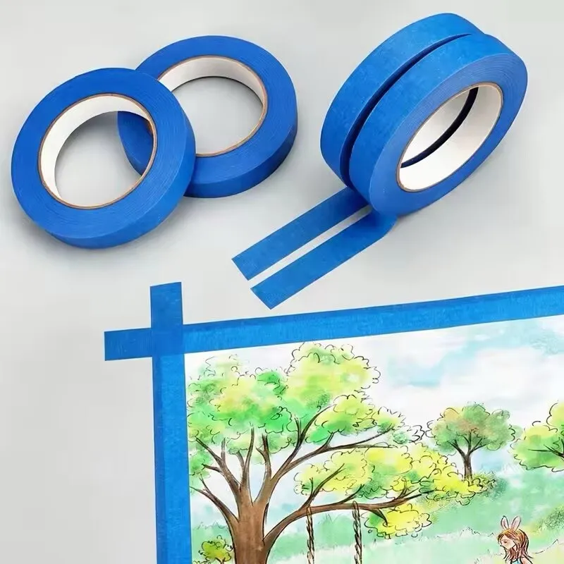 3 Rolls Of Blue Tape Are Suitable For Masking Tape, Cars, Offices, Diy Projects, And Fine Line Artist Tape For Nails