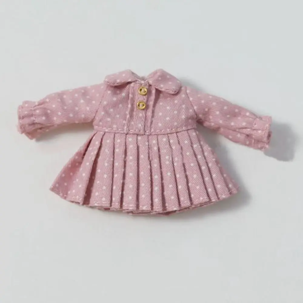 Handgemachte Orgel Kleid Kleidung Mode Spitze Faltenrock DIY Zubehör Revers Kragen Jeans Kleider für 1/11 OB11 Puppen