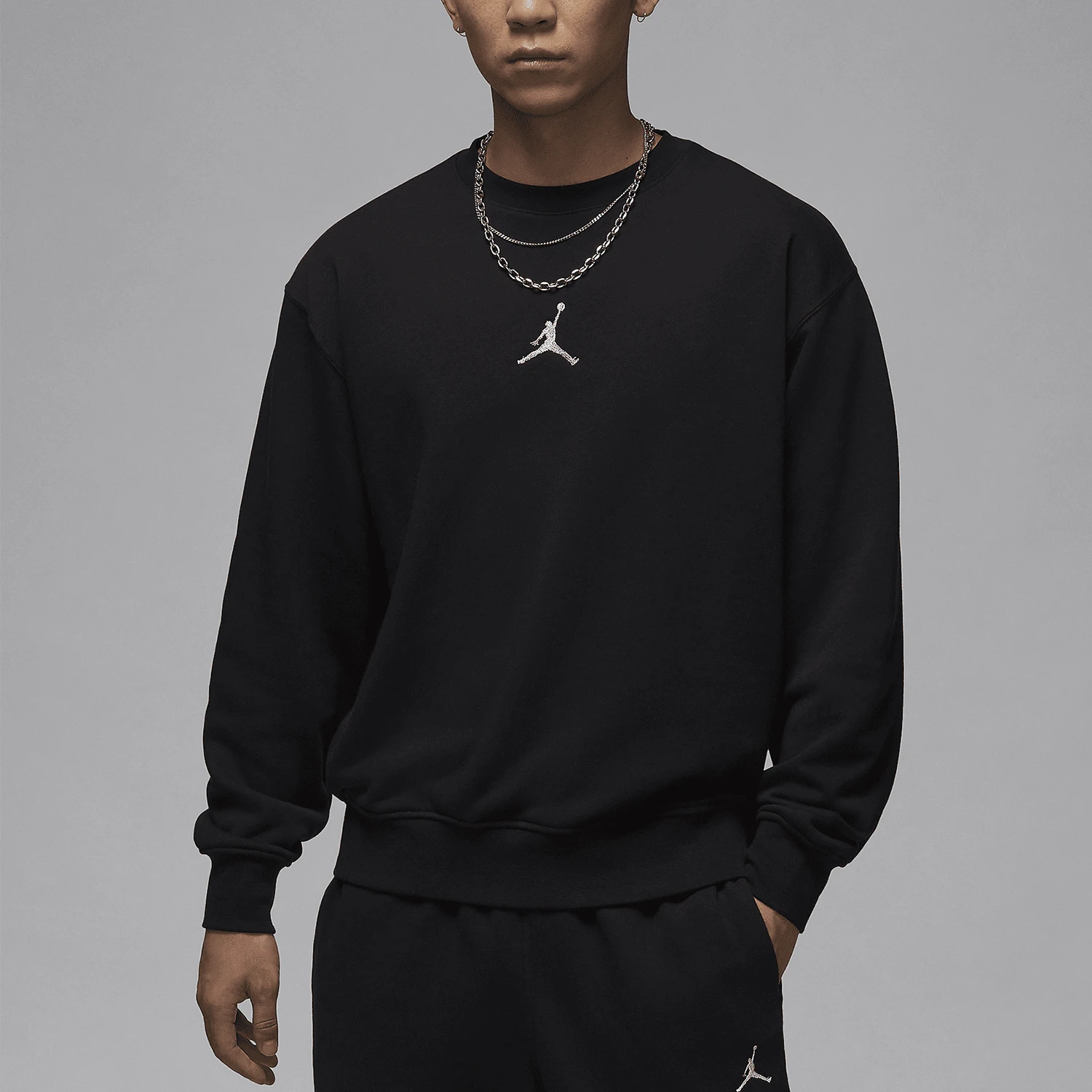 

Оригинальная мужская спортивная трикотажная толстовка Nike JORDAN с круглым вырезом HV1751-010