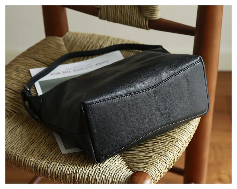 PNDME schlichte, lässige, hochwertige Damen-Umhängetasche aus echtem Leder, modische Outdoor-Reisetasche aus Rindsleder, Damen-Unterarmtasche – Detail 18