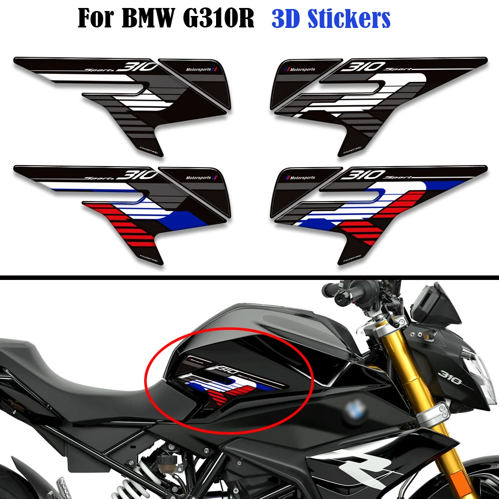 

For BMW G310R G 310 R G310 Protector Tank Pad Side Grips Gas Fuel Oil Kit Knee Stickers Decals Fairing Fender 2021 - 2024 2025