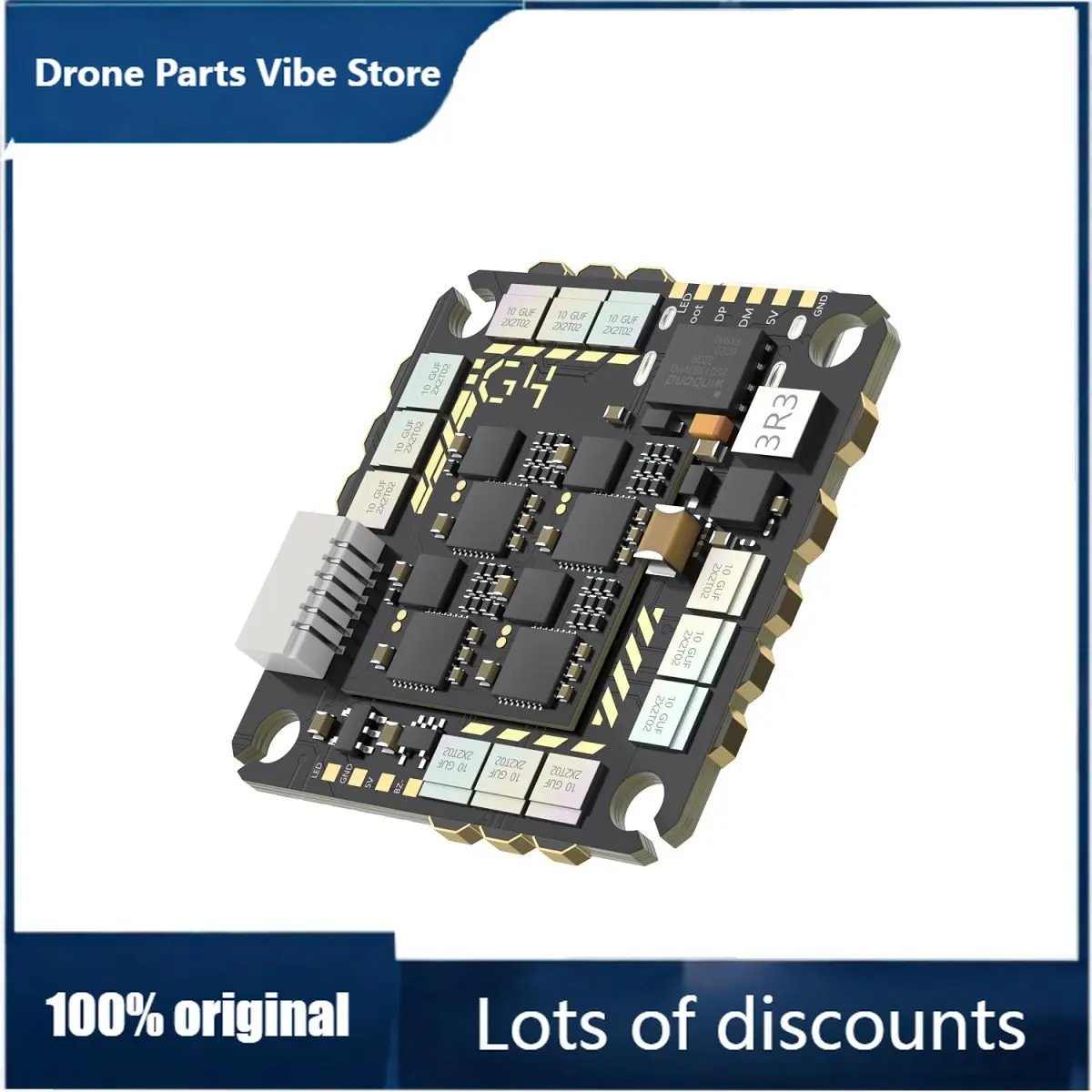 

FyGEPRC TAKER G4 45A AIO FC ESC - 2-6S FPV Drone Flight Controller, G473 MCU, Betaflight Compatible for Freestyle/Racing Quadcop