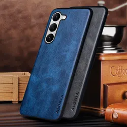 Case for Samsung Galaxy S21 S22 S23 S24 Ultra Plus FE funda Thin Slim Shockproof Matte Leather cover for galaxy s24 ultra case