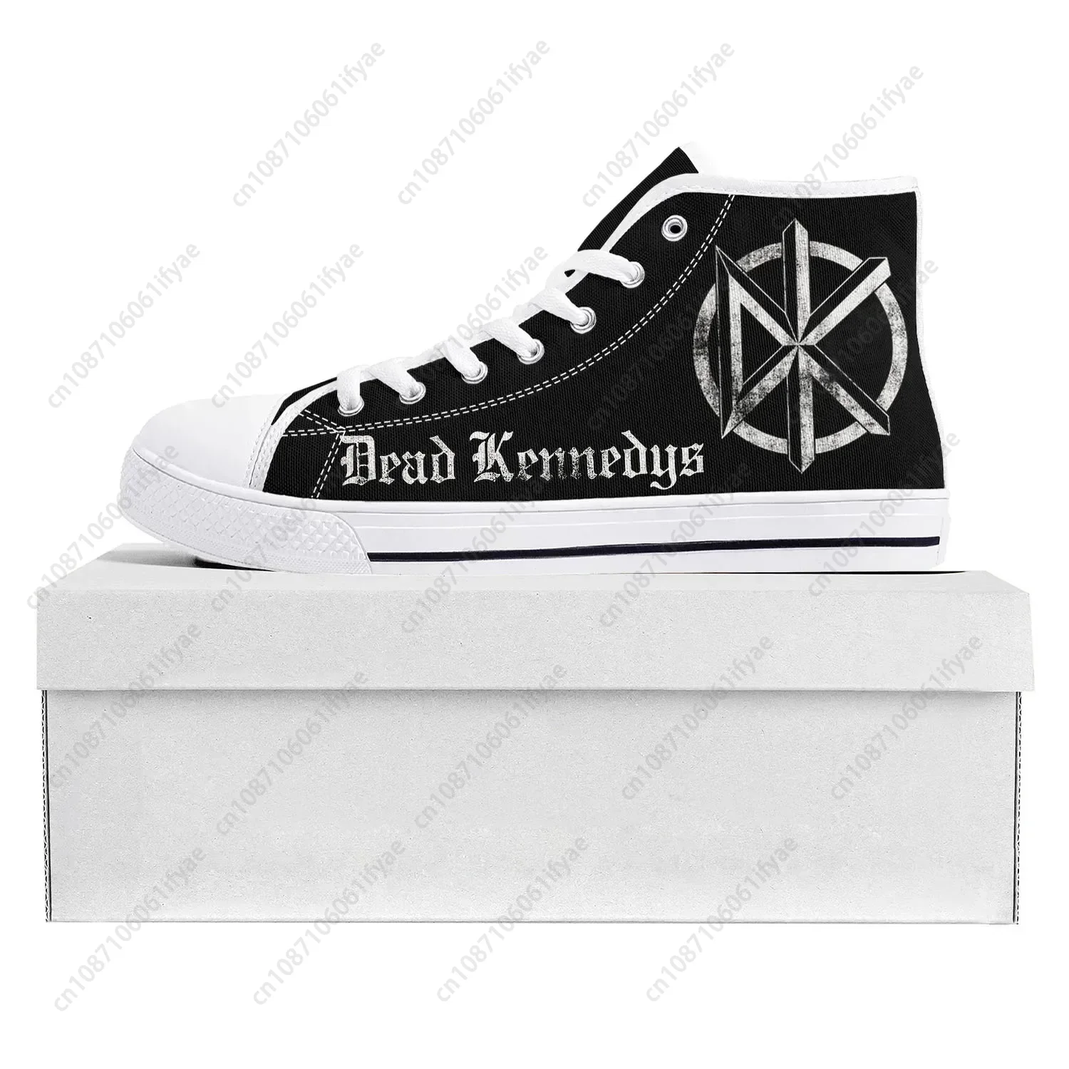 

Кроссовки Dead Rock Band Kennedys High Top высокого качества, мужские, женские, подростковые, из канваса, повседневные, для пар, белые, на заказ