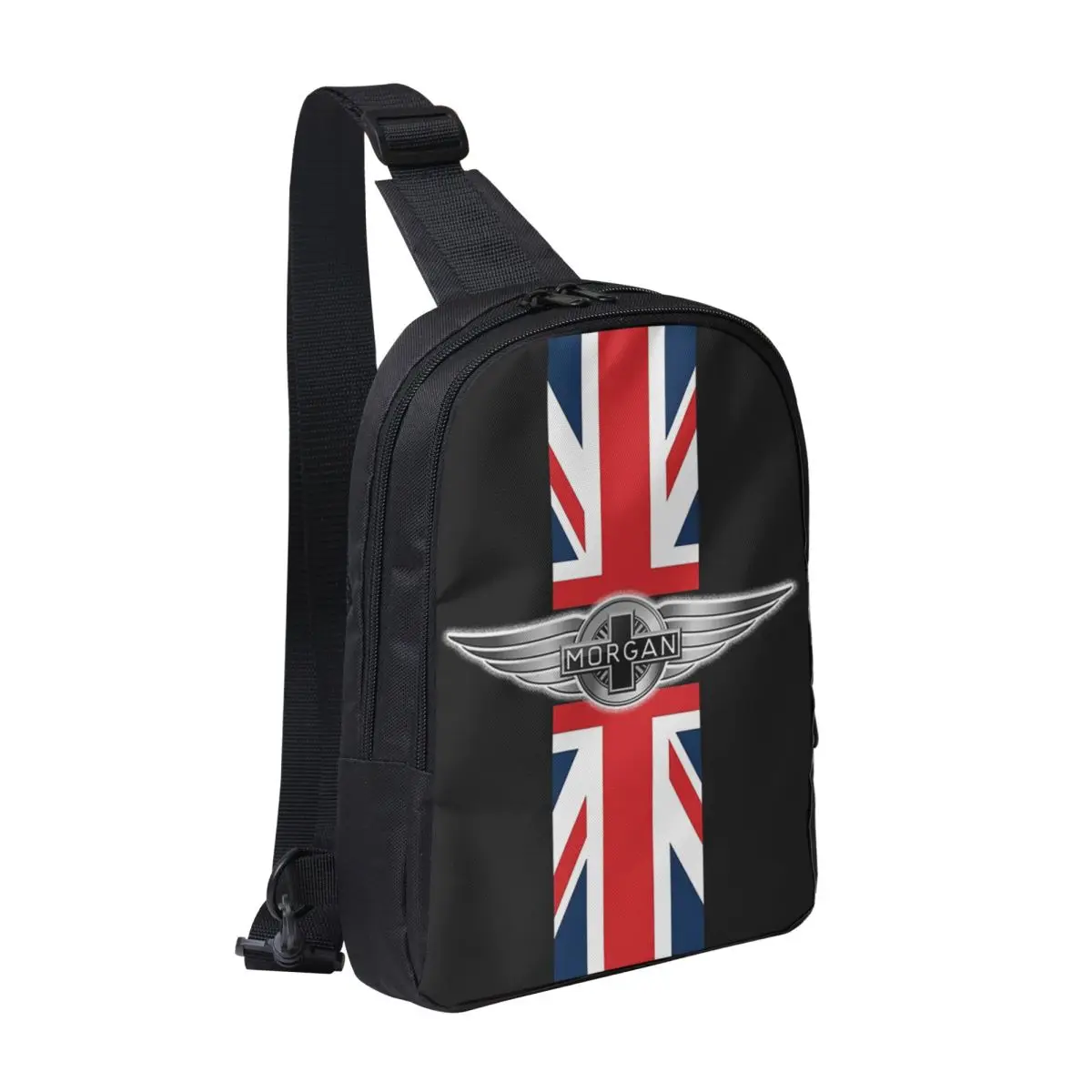 

Morgan Motor Car Company Chest Bag Men Sling Crossbody Backpack Chest Bag Traveling Hiking Daypack Shoulder Bag