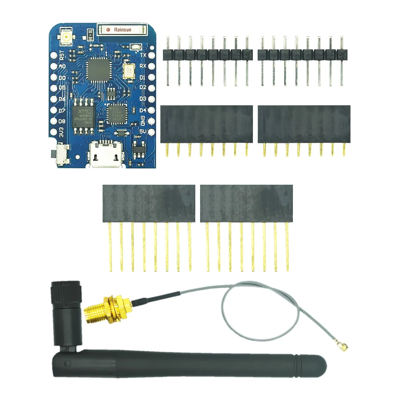 For WEMOS D1 Mini Pro  Bytes External Antenna Connector NodeMCU Based ESP8266 ESP-8266EX CP2104 WIFI Development Board Micro USB