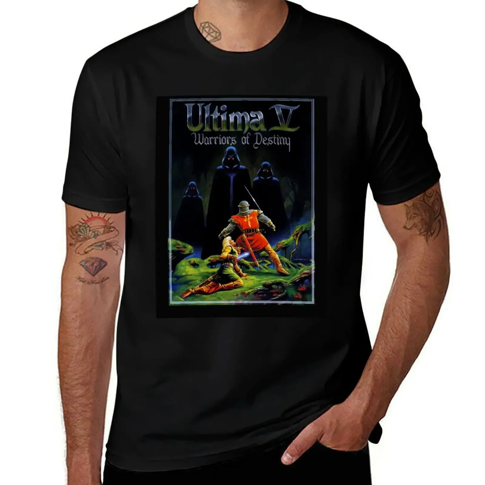 Classic Game Covers - Ultima V T-Shirt street wear plain vintage clothes compression shirt men