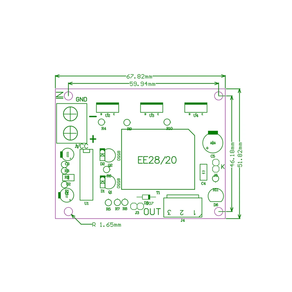 DC24V to AC0-110-220V Inverter Square Wave Inverter Circuit Board 100W Driver Board 24V to 220V Step-Up Boost Power Supply Board