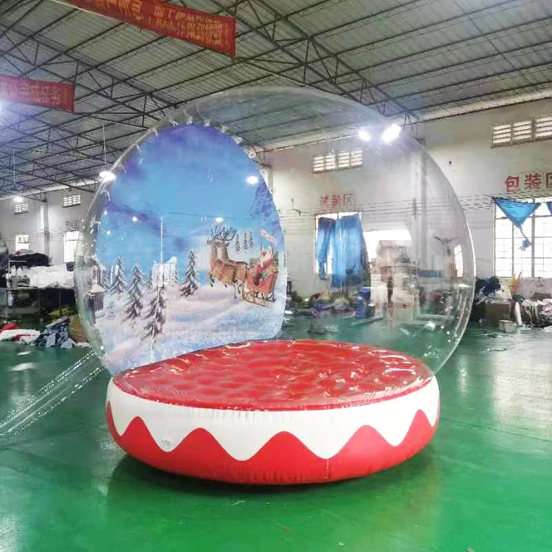 Cúpula Inflável Clara Com Globo De Neve, tenda De Bolha, decoração De Natal, cabine De Foto