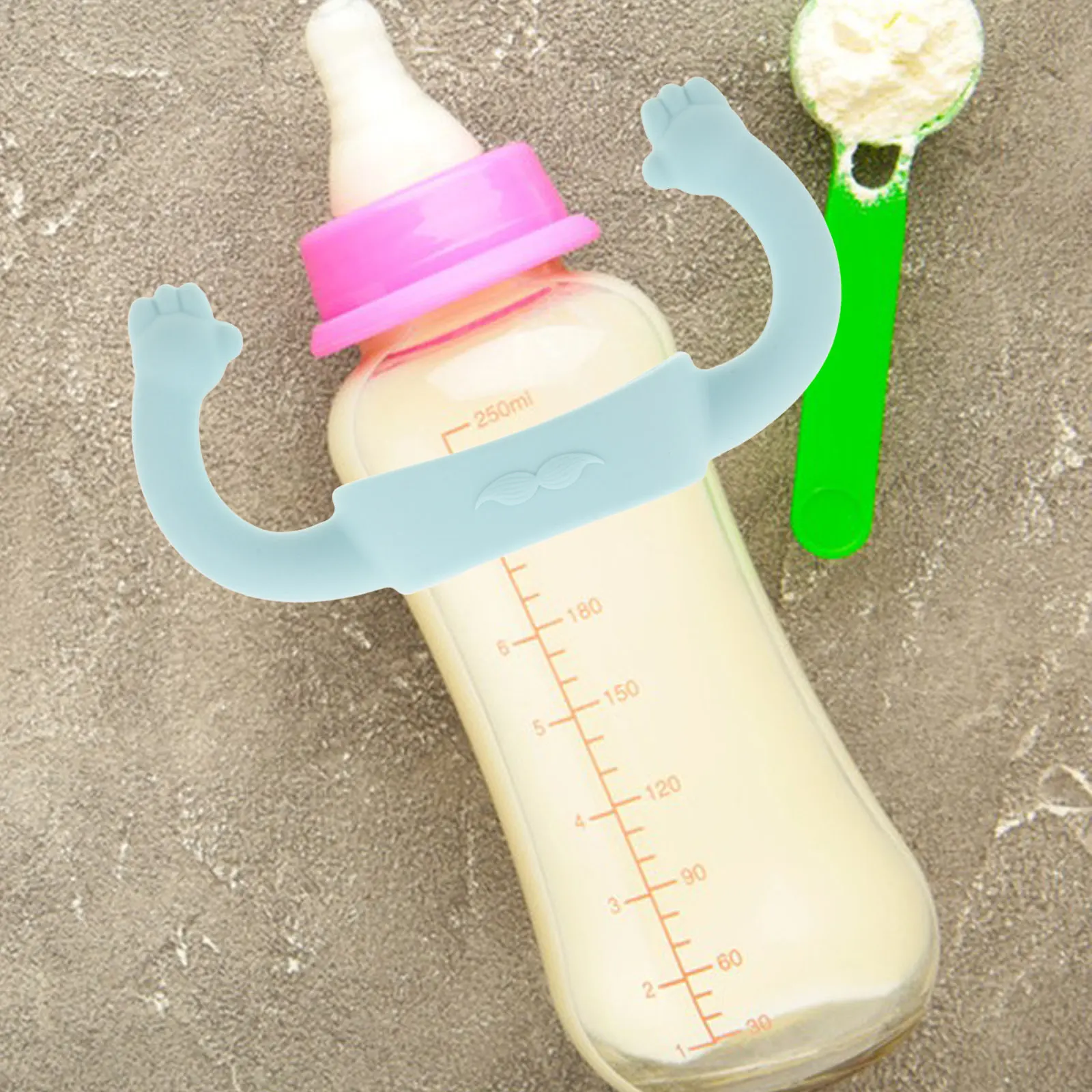 

Silicone Baby Bottle Handles Easy Grip for Wide Neck Bottles Over 6Cm Newborn Infant Feeding Accessories Bottle Gripper