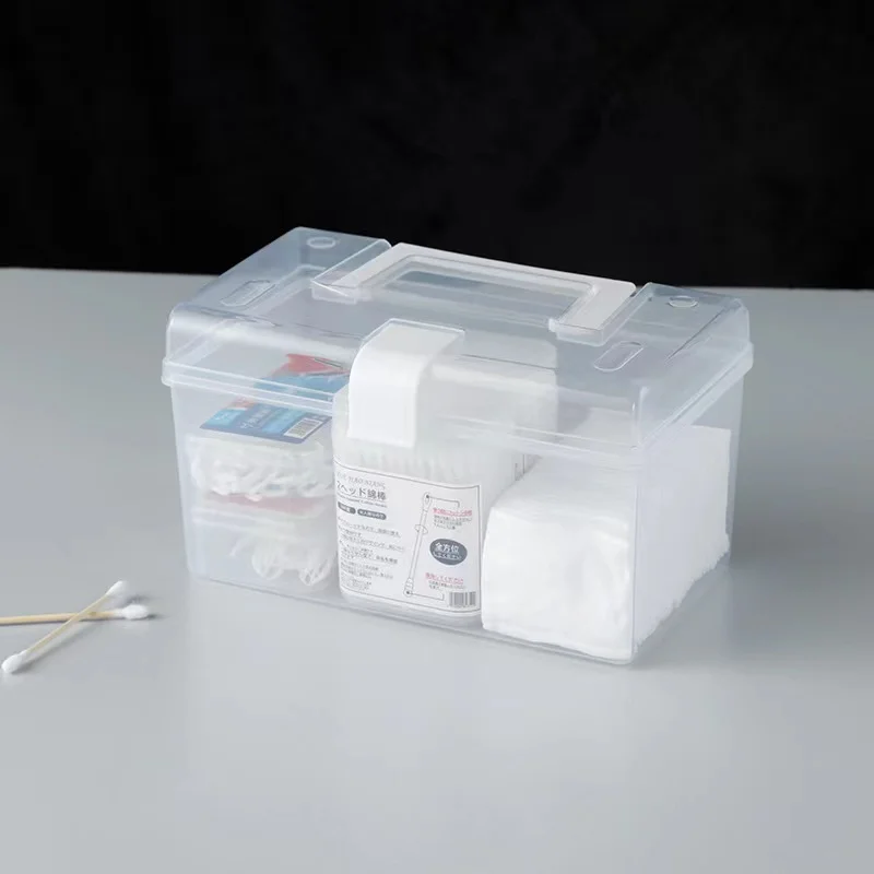 Boîte de Rangement Transparente pour la Maison, en Plastique, Petite et Portable, pour Médicaments