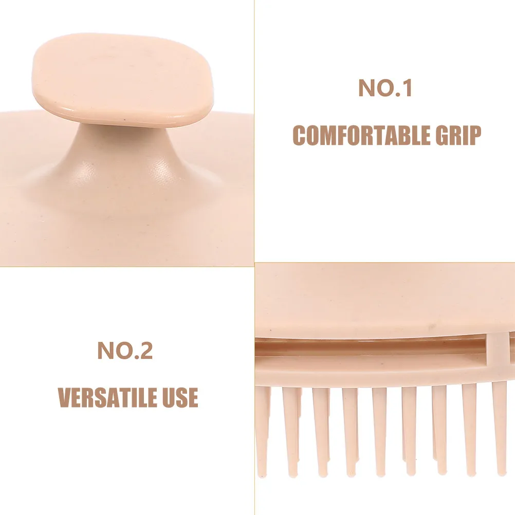 2Pcs Small Shampoo Brush Silicone Hair Scrubber Scalp Massager for Shower Dandruff Removal Oil Control Relaxing Scalp Cleansing view 4
